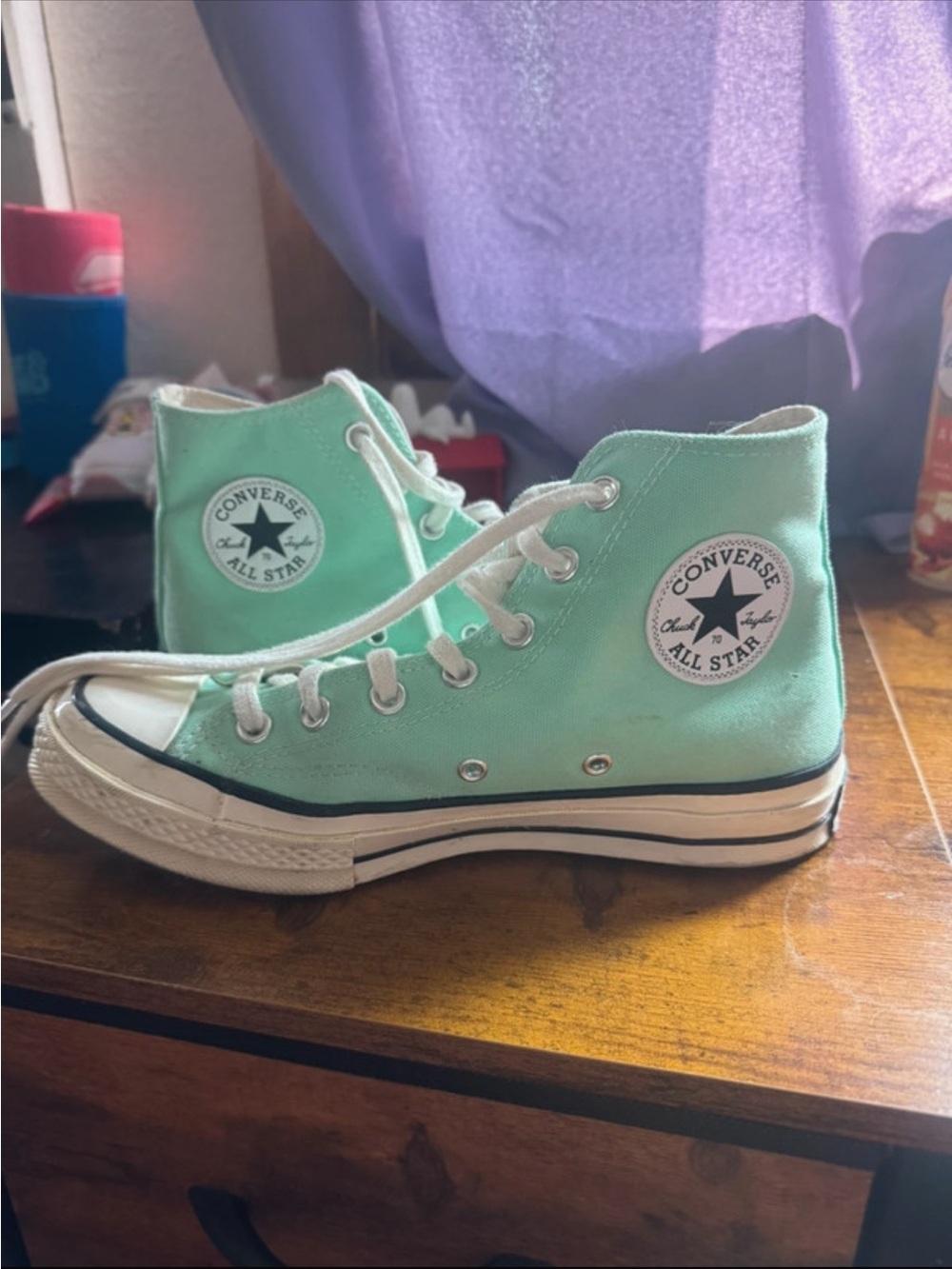 Converse Kids Mint Green High-Top Sneakers